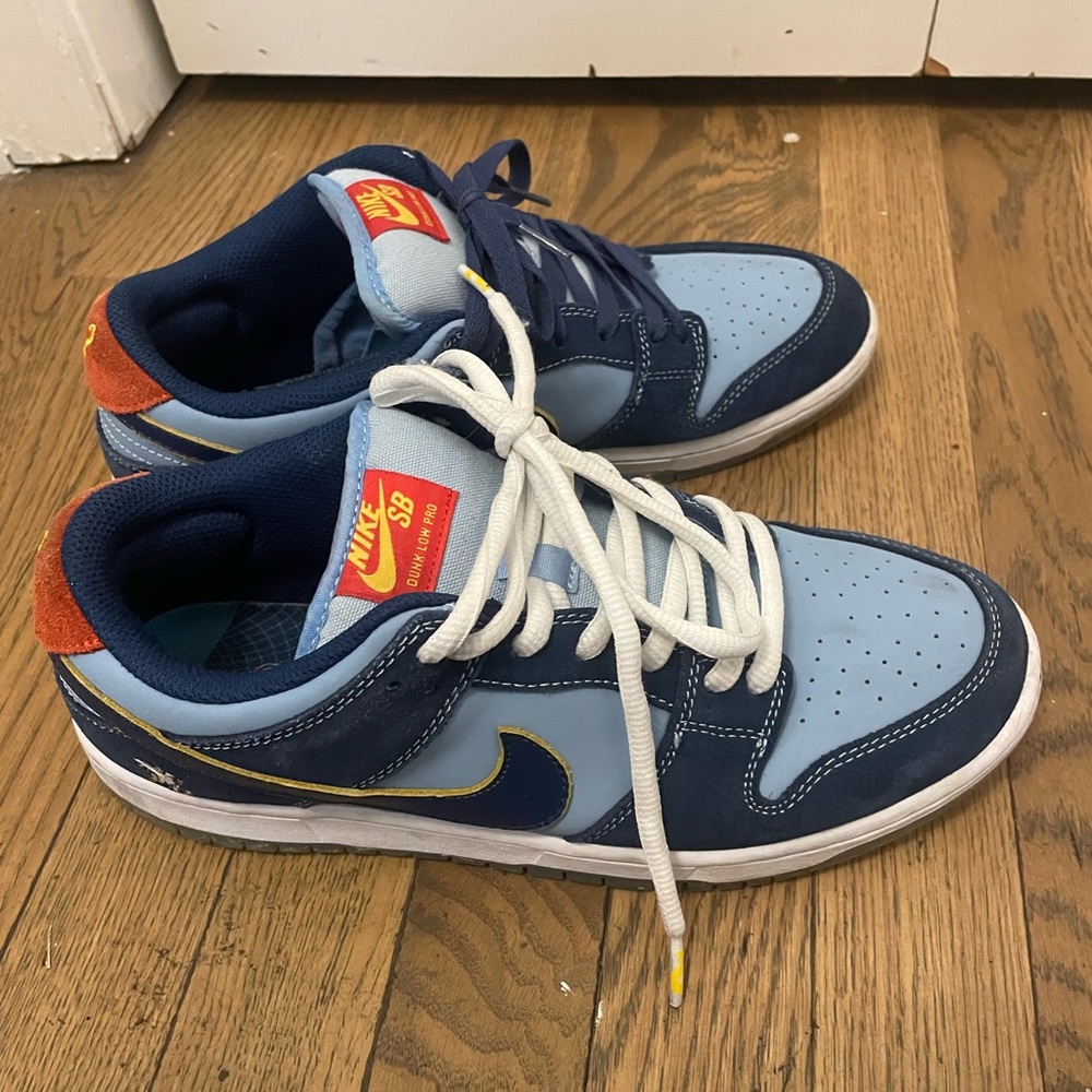 Nike Dunk Low Pro Why So Sad Blue and Gray Sneakers mens 9.5